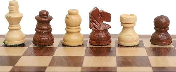 RoyalChessMall-Golden Rosewood Wooden Inlaid Magnetic Chess Set 5 with Folding Board