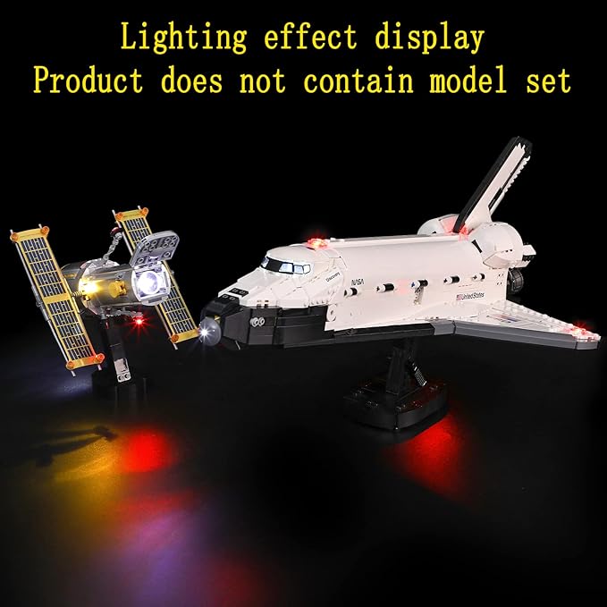 LED Light Kit Compatible with Lego NASA Space Shuttle Discovery - Lighting Set for Creator 10283 Building Model (Model Set Not Included)