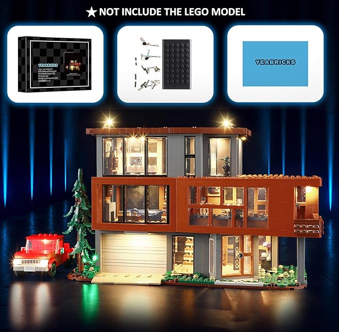 YEABRICKS LED Light for 21354 Ideas Twilight The Cullen House Building Blocks Model (Building Set NOT Included)
