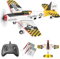 BEZGAR RC Plane Drones for Kids 6-axis Gyro Remote Control Airplane RC Helicopter Easy Control for Beginners Toys with Colorful LED Navigation Lights Yellow