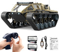 Mostop RC Tank Car 1:16 Scale 2.4Ghz Remote Control Crawler High Speed Tank Off-Road RC Tracked Vehicles 360°Rotating Drifting Car with 2 Batteries Military Truck for Kids Adults