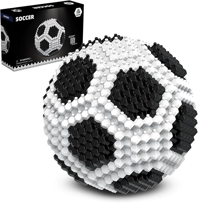 Soccer Building Block Set Adults challenging STEM Block Decorations Miniature 3D Educational Toys for Ages 14 15 16 and Above (437 Pieces)
