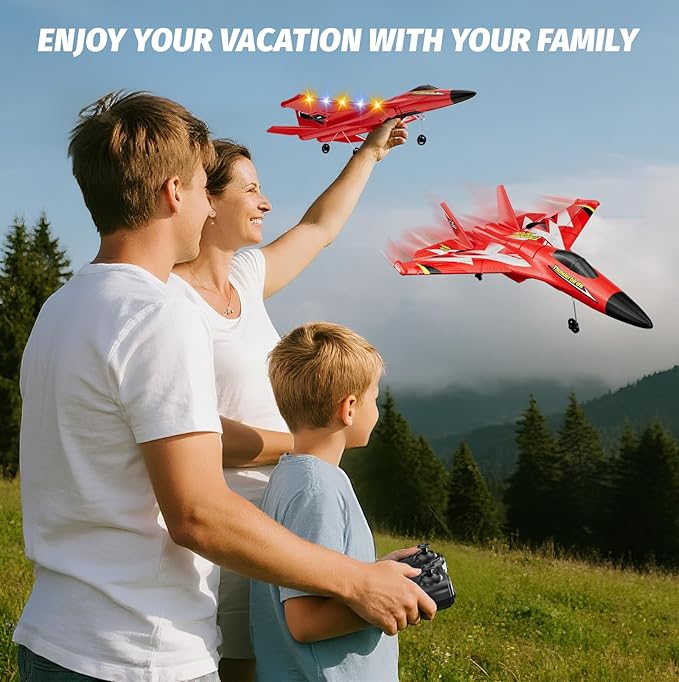 4DRC Foam RC Plane for Kids Adults Remote Control Airplane RC Jet Helicopter Drone Plane for Kids Adults Beginner Easy to Fly RC Fighter Remote Control Aircraft with Automatic Balance Gyro