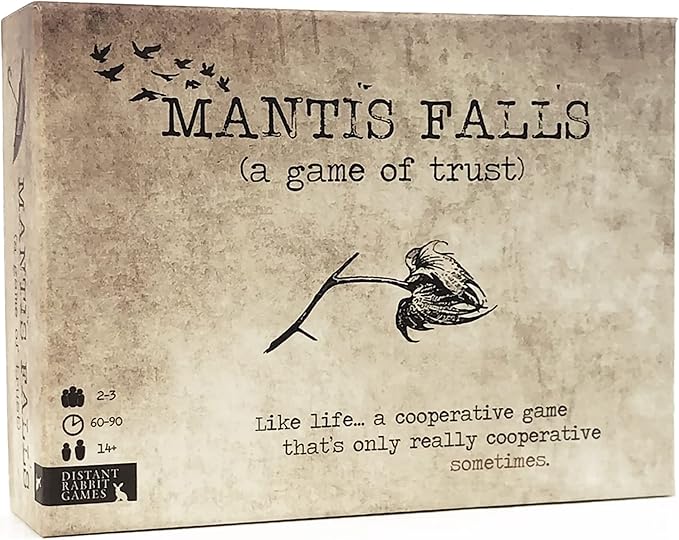Mantis Falls Board Game – Deep Strategy Hidden Traitor Game for 2–3 Players Psychological Deduction &amp Betrayal 60–90 Minutes Ages 14+ Premium Card Quality Plastic-Free Components
