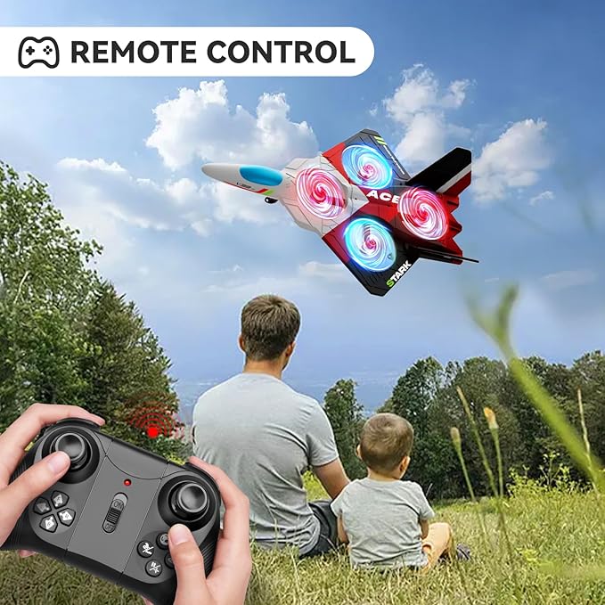 4DRC V39 RC Plane with Camera for Adults Kids RC Airplane Fighter Jet 2.4GHz RTF Glider Aircraft Plane ToysWaypoint FunctionsAltitude Hold Gesture Selfie3D Flips2 BatteriesRed