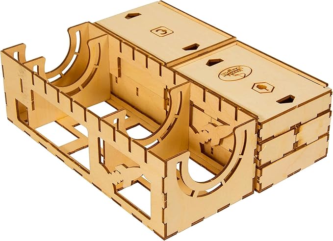 The Broken Token Game Organizer Compatible with Terraforming Mars: Ares Expedition - Wooden Game Organizing Box with Multiple Trays