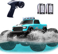 Rock Crawler RC Truck 4x4 Off Road Waterproof 2.4Ghz Amphibious Remote Control Monster Truck with 2 Batteries Dual Motors All Terrain RC Cars Toys for 8-12 Year Old Boys Birthday