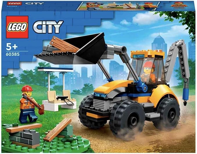 Lego 60385 City Great Vehicles Excavator Building Set with Mini Figures and Accessories Gift Idea Building Kit for Children Over 5 Years