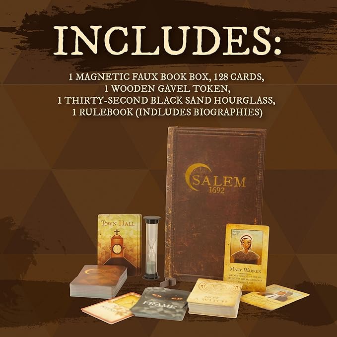 Facade Dark Cites Series Board Game of Strategy Deceit and Luck - Card Game for Teens Adults and Family - Salem 1692