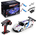 Wltoys 284191 RC Drift Car 1:28 Scale 30KPH High Speed RC Drift Car with LED Lights Gyroscope and Professional Chassis 2.4GHz 4WD RTR Rally Cars for Teens Adults (White)