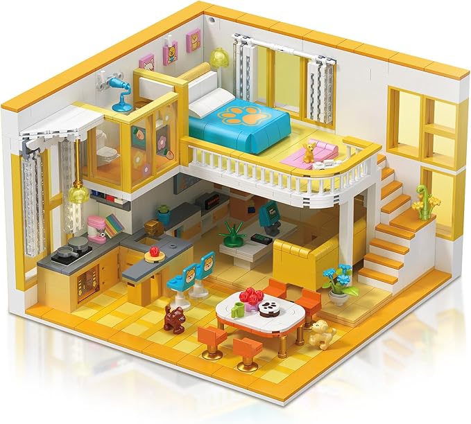 Friends House Building Block Set Pets Collection Small Brick Model Set Creative Mini Toy Building Sets Children’s Day Birthday for Teens Kids Boys Girls 8+ 1048 PCS