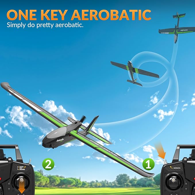 RC Plane Ranger600 Stunt 4 Channel Glider Remote Control Airplane Ready to Fly 2.4Ghz RC Airplane with Xpilot Stabilization System &amp One Key Aerobatic for BeginnersAdults