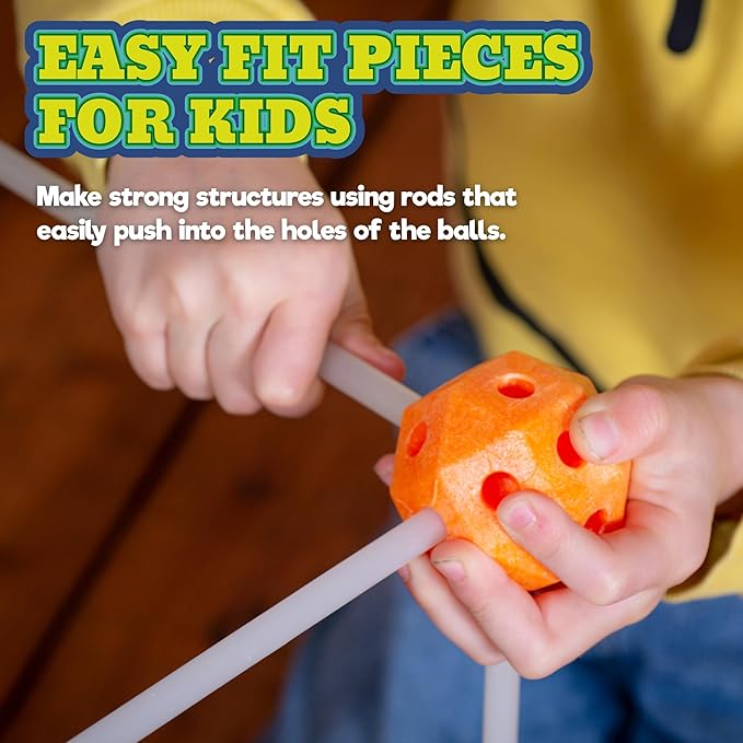 KiddyPlay Mega Forts - 130 Piece Fort Building Kit For Kids - Glow in the Dark DIY Fort Making Kit - Build a Fort Building Kit - STEM Building Toys For Kids