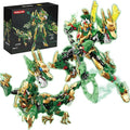 Dragon Rising Mech Building Sets for AdultsMecha Suit 2-in-1 Transforming Robot Building Blocks ToyTransform Action Figure Building Kits Models for Kids Boys Ages 8-14 Year