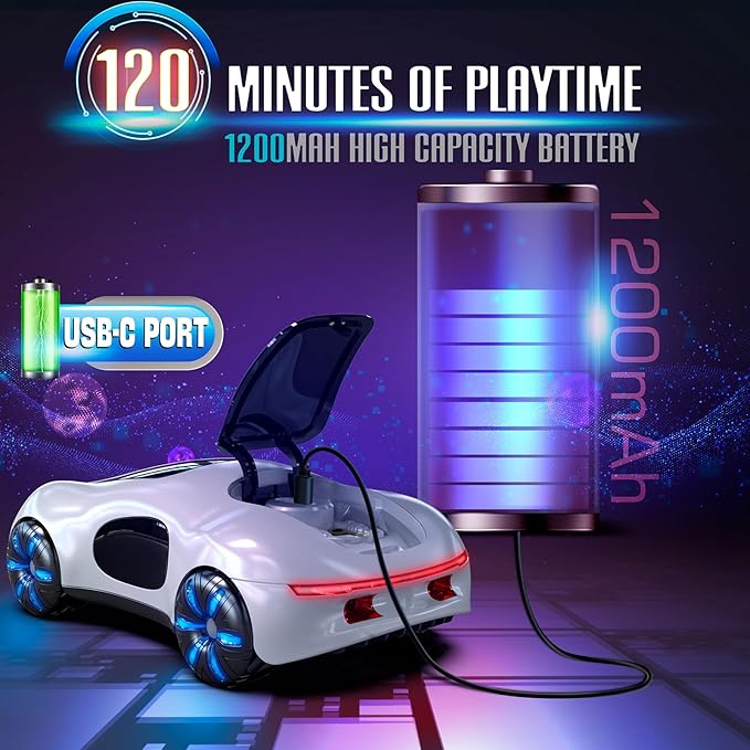 Gesture Sensing Remote Control Car Drift RC Stunt Car with Light Spray &amp Sound 2.4GHz Hobby RC Cars Toy for Kids 360° Rotate Birthday Gifts for Boys Girls 4-12