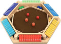 Shut The Box Game 1-6 Players Wooden Board Dice Game with 14 Dice for Kids and Adults Classical Tabletop Math Strategy Game for Family Home Classroom Pub