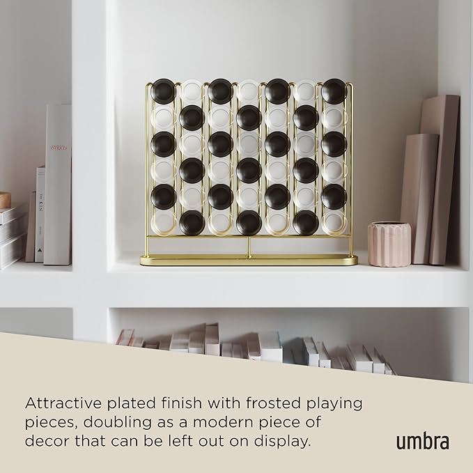 Umbra STAX Four-in-a-Row Game Brass