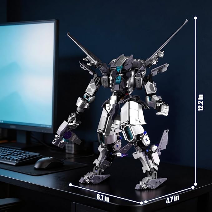 HIGH GODO J35 Mech Robot Transforming Building Blocks Set for Adults Combat Warrior Justice Hero Soldier Mech Model Building Kit Cool Creative Robots Toys Gift for Teens 14+ 700+ Pieces