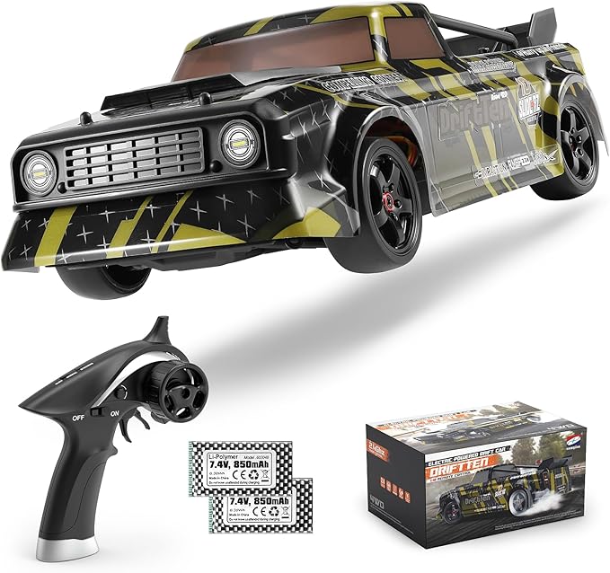 HAIBOXING 1/18 Scale RC Cars 2196 Drift RC Car 28 KM/H High Speed with Gyro 2.4 Ghz Electric Vehicle RTR 4X4 Remote Control Cars Drifting Race Toys for Adults Boys Girls Kids Gifts with Two Batteries