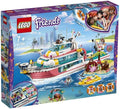 LEGO Friends Rescue Mission Boat 41381 Toy Boat Building Kit with Mini Dolls and Toy Sea Creatures Rescue Playset Includes Narwhal Figure Treasure Box and More for Creative Play (908 Pieces)