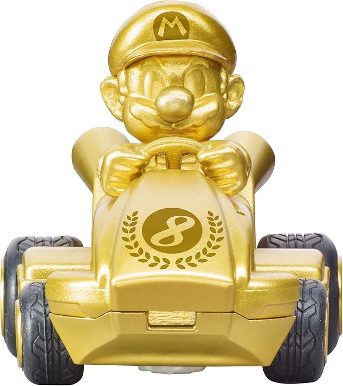 Carrera RC Nintendo Mario Kart 2.4 GHz Mini Collectible Radio Remote Control Toy Car Vehicle - Gold Mario