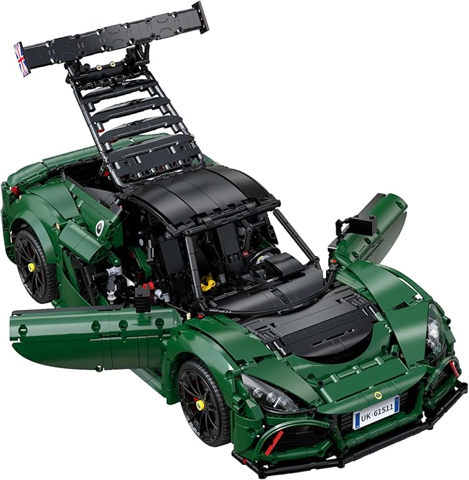CaDA C61511W 1:8 Lotus Exige Cup 430 Building Block Set Officially Licensed Super Sports Car Model with MOC Collaboration 3730PCS Collectible Racing Car Kit for Adults Enthusiasts