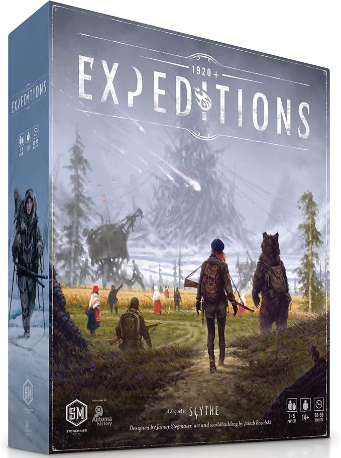 Stonemaier Games: Expeditions (Base Game) by Jamey Stegmaier | A Competitive Engine Building &amp Exploration Strategy Board Game Set in an Alternate European History 1920+ | 1-5 Players 90 Mins