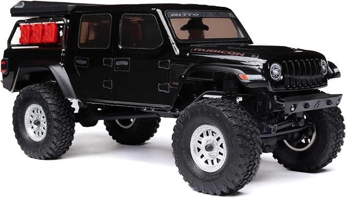 Axial RC Truck SCX24 Jeep Gladiator 4 Wheel Drive Rock Crawler Brushed RTR (Nothing Needed to Complete Ready-to-Run) Black AXI00005V2T5 Remote Control Car RC Car RC Crawler