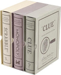 WS Game Company Vintage Board Games Bookshelf Collection - Scrabble Monopoly &amp Clue in Book-Style Cases for Family Game Night Classic Board Games for 2-6 Players Ages 8+