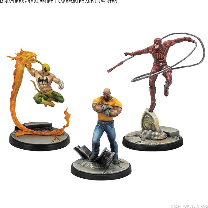 Asmodee Marvel: Crisis Protocol Defenders Affiliation Pack - Includes Doctor Strange Wong Daredevil Luke Cage &amp Iron Fist Tabletop Miniatures Superhero Game Ages 14+ 2 Players 90 Min Playti