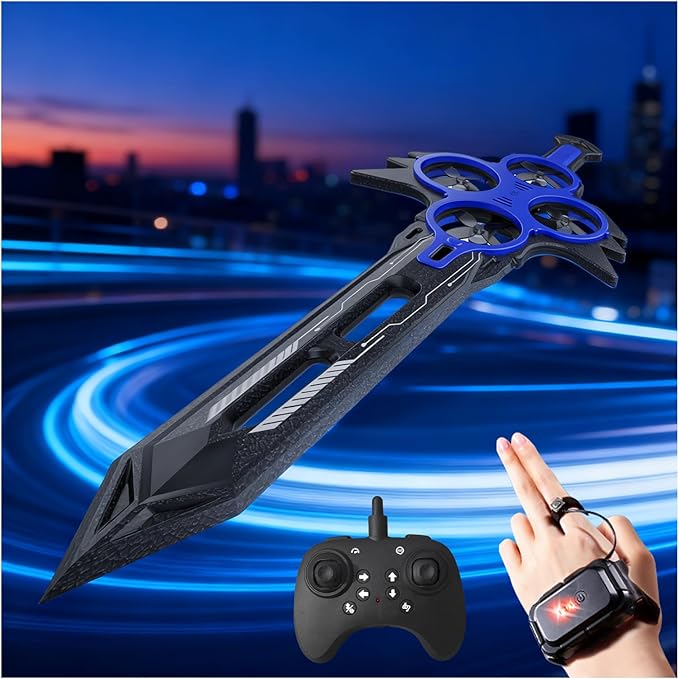 Flying Sword RC Airplane Flying Dagger Remote Control Airplane Drone for Kids Adults 8-16 Gesture Control Planes with 360° Flip Fighter Jet Toy Stunt Roll Gifts for Kids Boys Girls Large