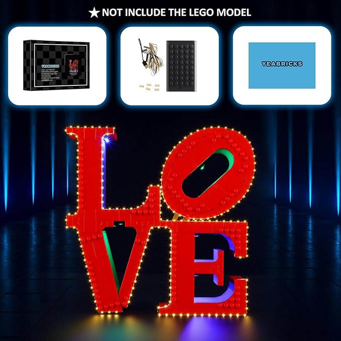 YEABRICKS LED Light for 31214 Art Love Building Blocks Model (Building Set NOT Included)