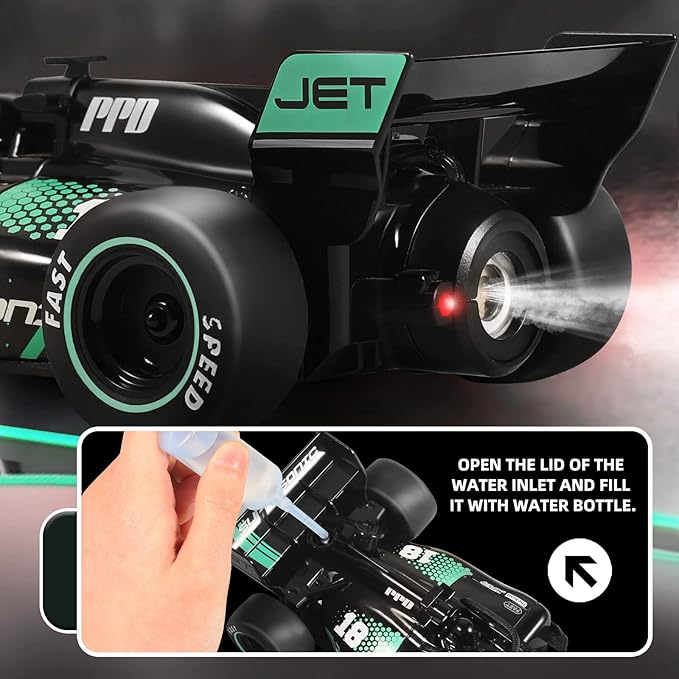 F1 Remote Control Car 1:18 Rc Car for Boys Toys Age 6-8 Model RC Drift Cars Display Scale High-Speed Fast Hobby Racing Batteries Rotating Toy Birthday Gift for Ages 8-13