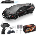Remote Control Car RC Drift Car 1:16 Scale 4WD 18KM/H High Speed Model Vehicle 2.4GHz with LED Lights Spray Rubber Tire Racing Sport Toy for Adults Boys Girls Kids Gift 2Pcs Rechargeable Batteries