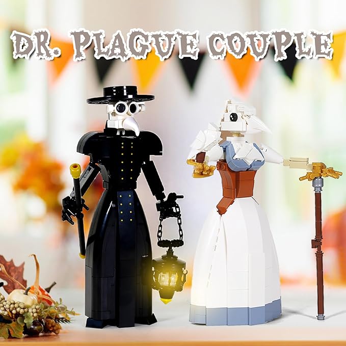Plague Doctor Building Blocks Set - Medieval Themed Collectible Toy for Adults and Kids - Creative Construction Kit Gift for Boys and Girls (500Pcs)