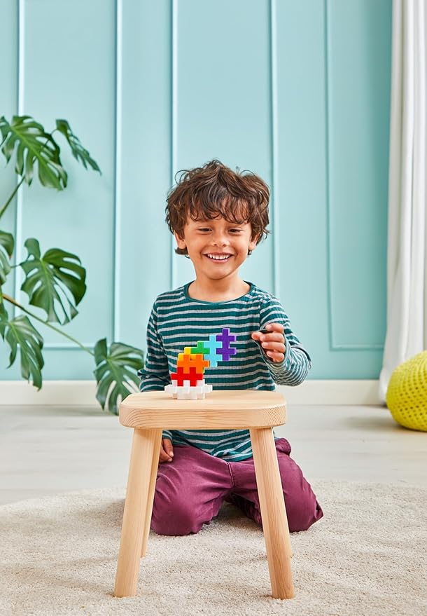 Plus-Plus - BIG Rainbow Tube 15 Pieces - Creative Educational Game for Children 1 Year+ - Fun Activity Colorful Construction Educational Gift