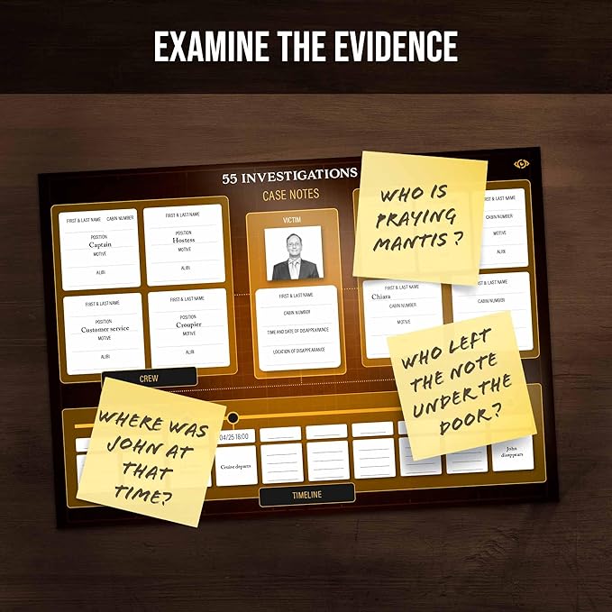 PROFILER - Missing in the Caribbean: John LeBlanc Reported Missing – Murder Mystery Games for Adults – Individuals Date Night Family Night - Escape Room Board Game - Find Clues and Solve the Mystery