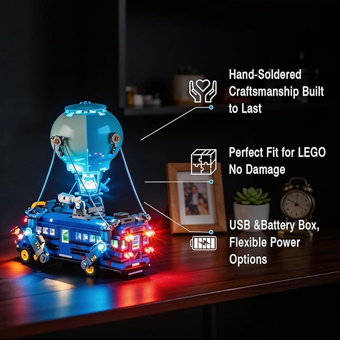 Vaodest LED Light for Lego Battle Bus 77073 SetDesign and Configuration Compatible with Model 77073(LED Light Only Not Building Block Kit)
