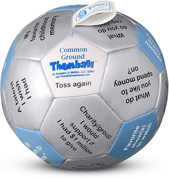 Trainers Warehouse 6 Thumball Collection 32 Prompts for Conversation Team Building Relationship and Training