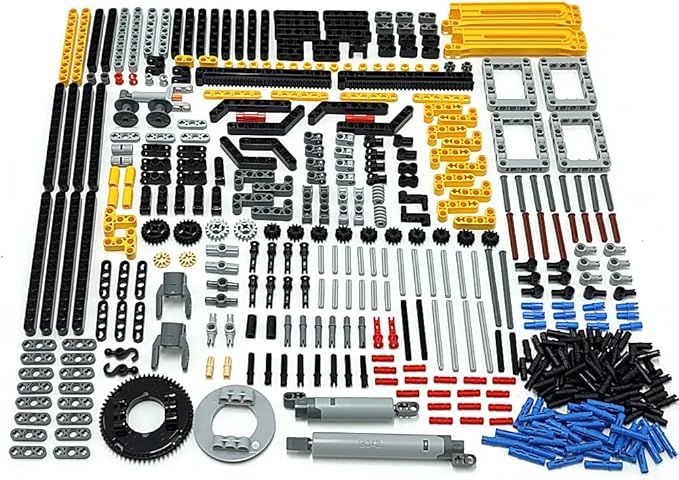 ZHX Technical Parts Beams Axles Connectors Bricks Sets - 457 Pieces Chassis Frame Liftarm Push Rods for Technic Car MOC Building Block Toys