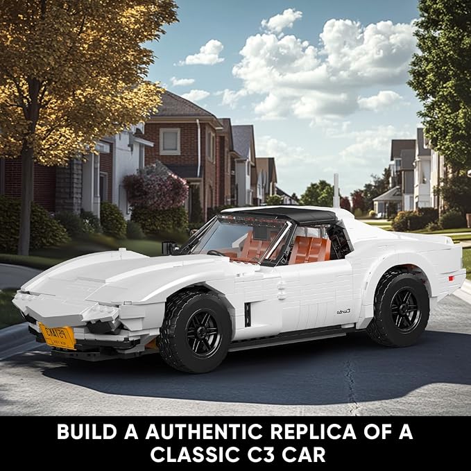 Mould King 10198 Sport Car Model Building Kit Clasic Vintage Car Build Blocks Set with 1347 Pieces Construction Vehicle Toy Collection Set for Adult