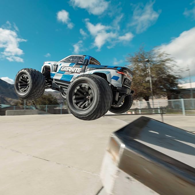 ARRMA RC Truck 1/10 Granite 4X4 RTR Brushed Monster Truck Blue RTR (Battery and Charger Not Included) ARA4202V4T2