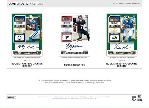 2023 Panini Contenders NFL Football Trading Card Blaster Box