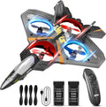 4DRC V17 Foam Remote Control Airplanes Rc Planes for Kids Adults 4-7 8-16 Remote Control Planes Fighter Jet with Light 360° Flip Fighter Jet Toy Gravity Sensing Stunt Roll Gifts for Kids Boys