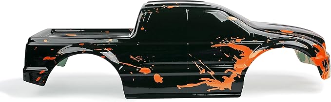 SummitLink Custom Body Compatible for T/E Maxx Shell Cover E-Maxx 1/10 Scale RC Car (Truck not Included) (Muddy Orange Over Black)