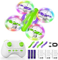 LED RC Drone for Kids 6+ Christmas Birthday Gift for Boys &amp Girls with Remote Batteries 360° Flip High Speed Mode 45 Min Flight Indoor and Outdoor Flying Toy - Green Purple