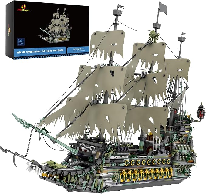 JMBricklayer Pirate Ship Building Set for Adults - Ghost Ship Flying Dutchman Model 5865 Pieces