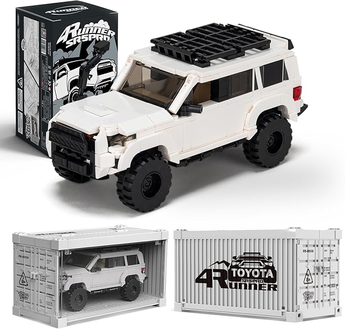 Toyota 4Runner SR5PRO Car Building with Collectible Display Container TOYOTA Officially Licensed SUV Compatible with Speed Champion Building Toys for Adults and Kids Boys Ages 8-16(540PCS)