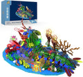 Mechanical Mantis Shrimp Building Block Sets 1843 Pcs Sea Creatures Building Toys with Miniature Undersea Landscape &amp Led Light 18.11x9.45x9.84in DIY Model Kit for Adults Teens 14+