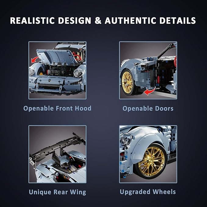 Sports Car Building Block Kits for Adults Challenging Racing Car Model Building Sets Super Cars Display Model Collectible Birthday Gifts for 14 15 16+ Years Old Boys Teenage Boys(2100PCS)